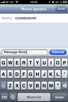 iphone send sms